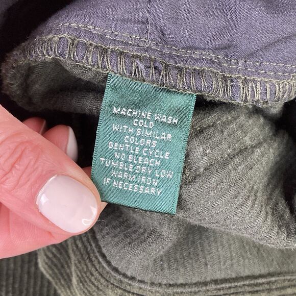 Ralph Lauren Jeans Co Sz 6 Women Corduroy Pants Dark Green Straight Leg Stretch - Picture 4 of 7